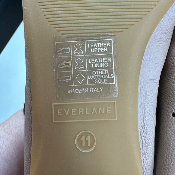 New Everlane The Day Glove Flats Leather Slip On Italian Tan Women 11 NWOB - Picture 7 of 7